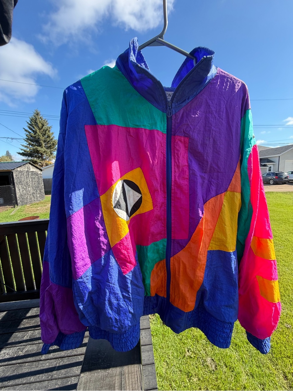 Retro Colorblock Jacket - Multicolor - Picture 6 of 16